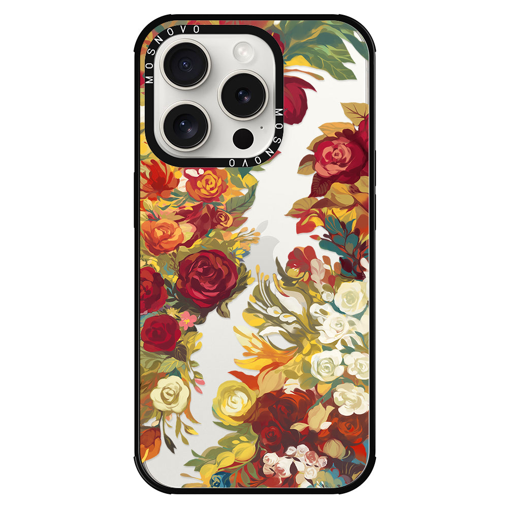 Vintage Flower Garden Phone Case - iPhone 15 Pro Case - MOSNOVO