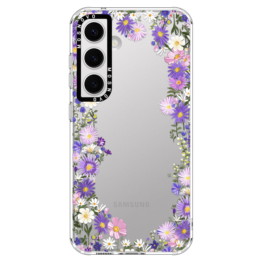 Purple Daisy Garden Phone Case - Samsung Galaxy S24 Plus Case - MOSNOVO