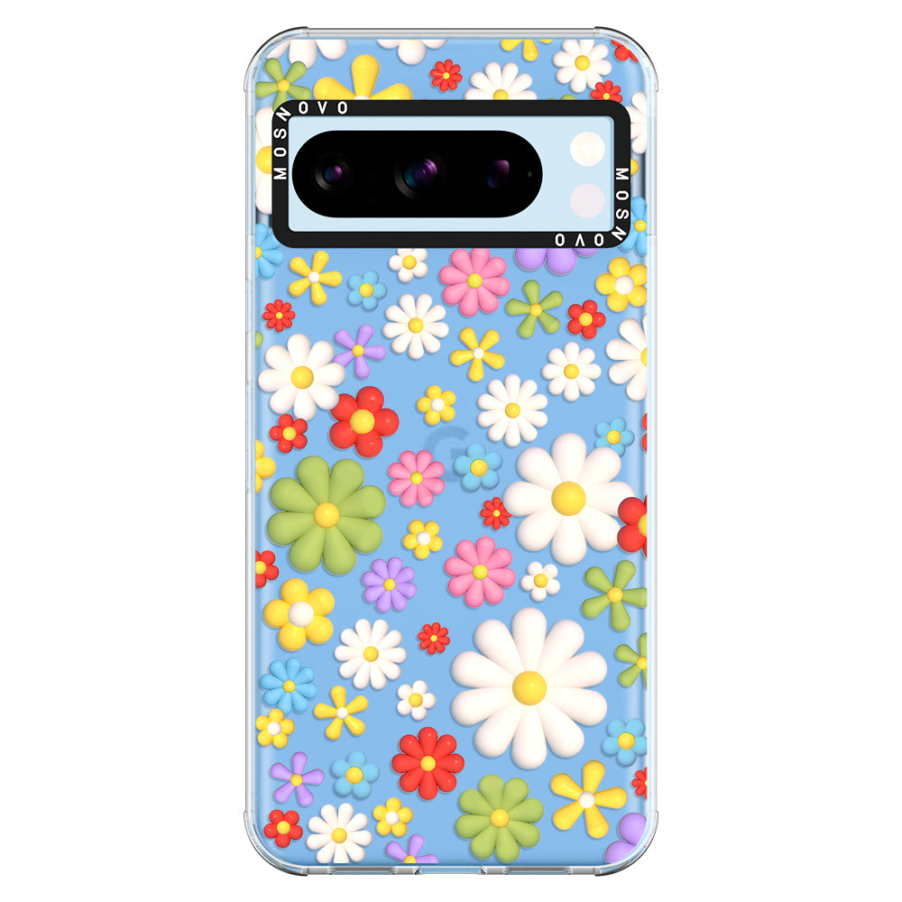 3D Flowers Phone Case - Google Pixel 8 Pro Case - MOSNOVO