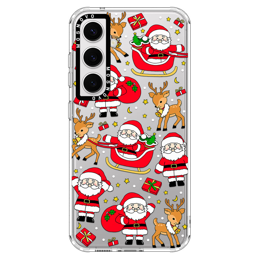Cute Santa Claus Deer Phone Case - Samsung Galaxy S24 Plus Case - MOSNOVO