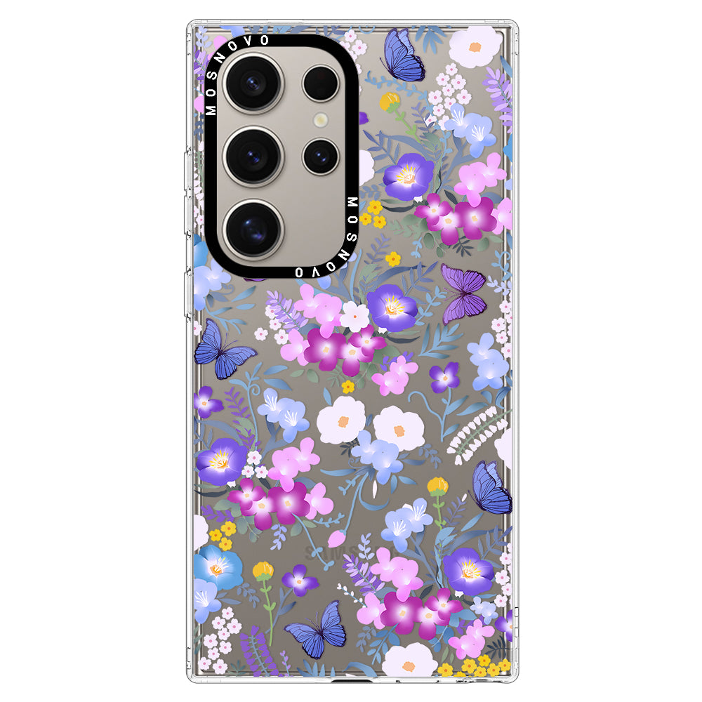 Purple Peri Nemophila Flower Phone Case - Samsung Galaxy S24 Ultra Case - MOSNOVO