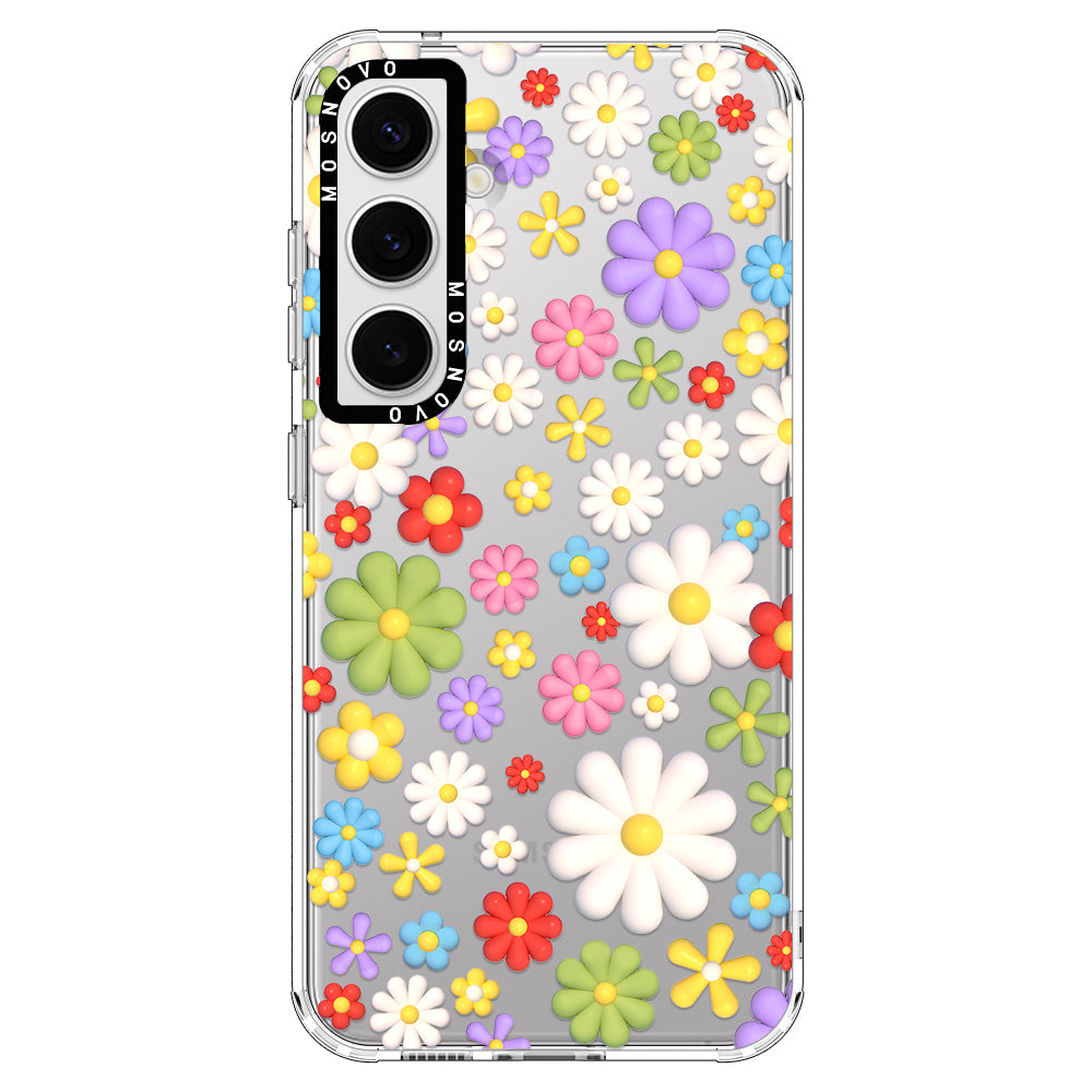 3D Flowers Phone Case - Samsung Galaxy S24 Case