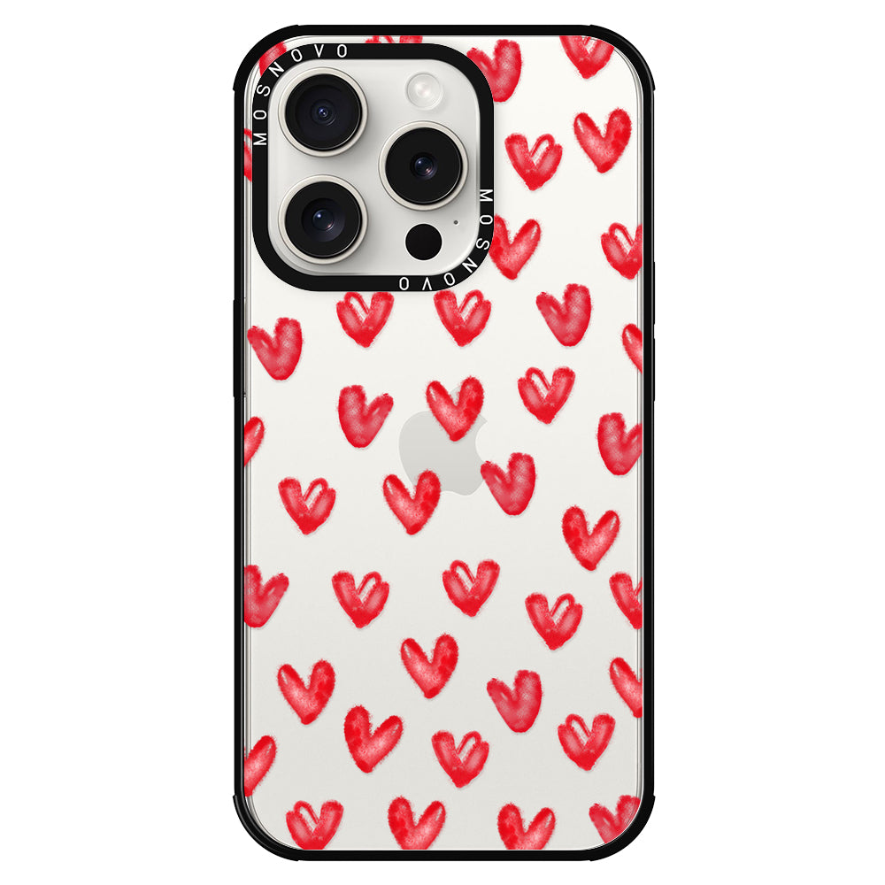 Cute Little Hearts Phone Case - iPhone 15 Pro Case - MOSNOVO