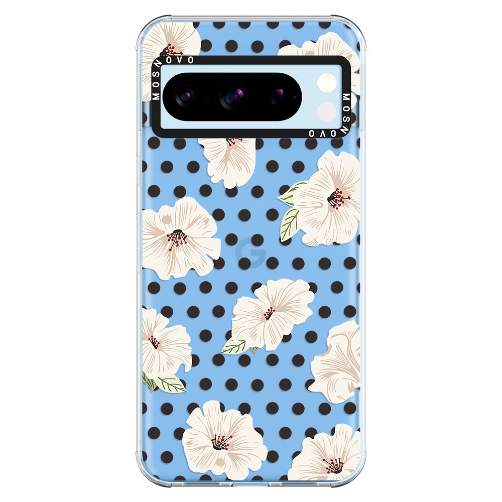 Vintage Hibiscus Flower Phone Case - Google Pixel 8 Pro Case - MOSNOVO