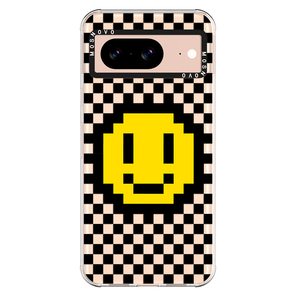 Smile Checkered Phone Case - Google Pixel 8 Case - MOSNOVO