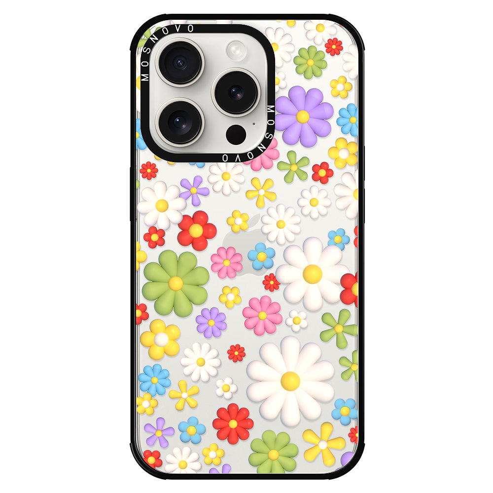 3D Flowers Phone Case - iPhone 15 Pro Case - MOSNOVO