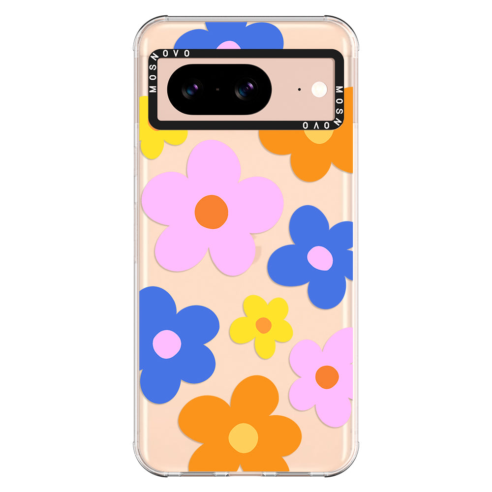 60's Groovy Flower Phone Case - Google Pixel 8 Case - MOSNOVO