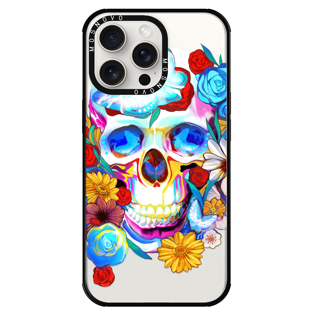 Neon Skull Phone Case - iPhone 15 Pro Max Case - MOSNOVO