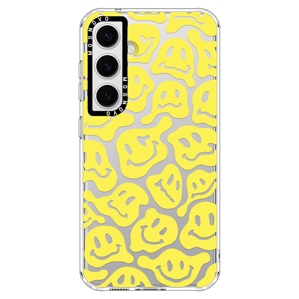 Melted Yellow Smiles Face Phone Case - Samsung Galaxy S24 Case - MOSNOVO