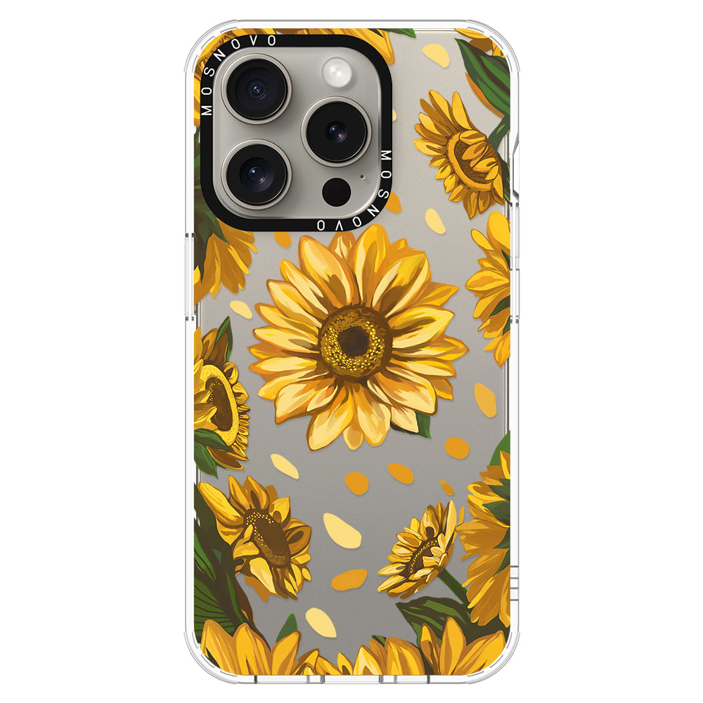 Sunflower Garden Phone Case - iPhone 15 Pro Case - MOSNOVO