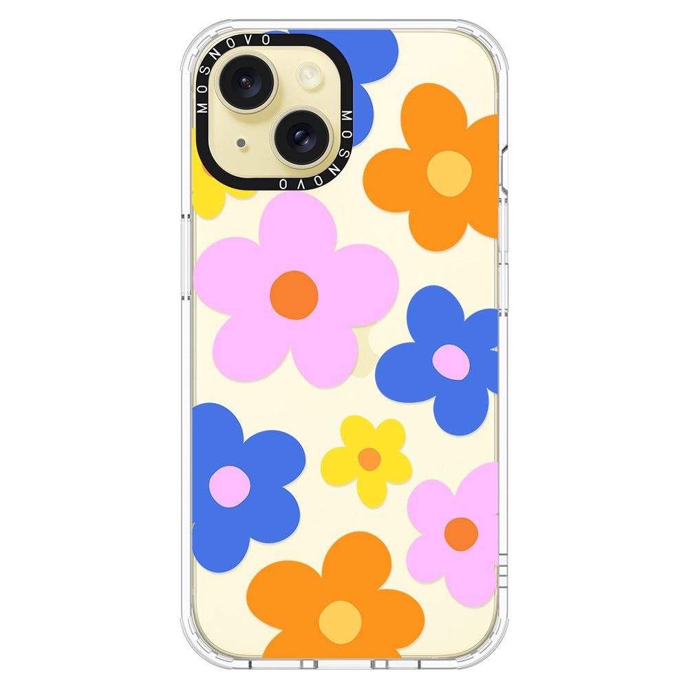 60's Groovy Flower Phone Case - iPhone 15 Case - MOSNOVO