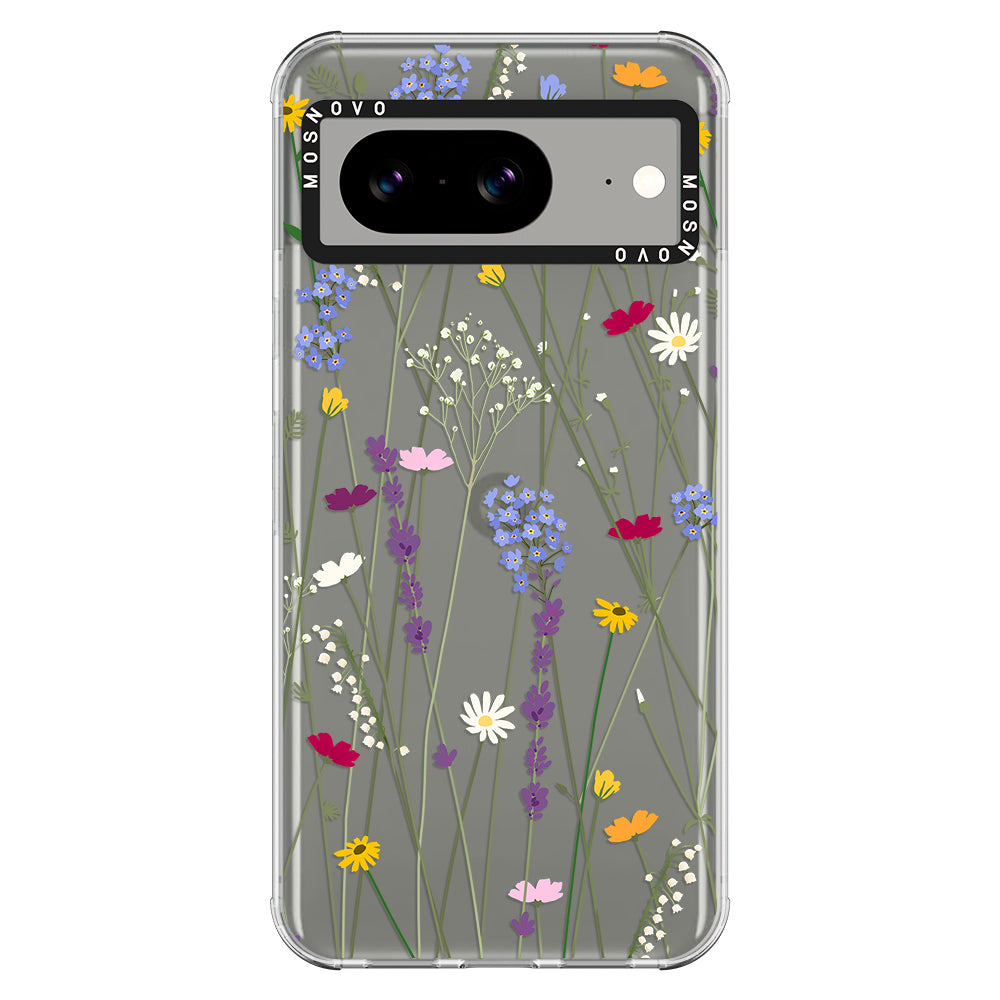 Floral Garden Lavender Daisy Flower Phone Case - Google Pixel 8 Case - MOSNOVO