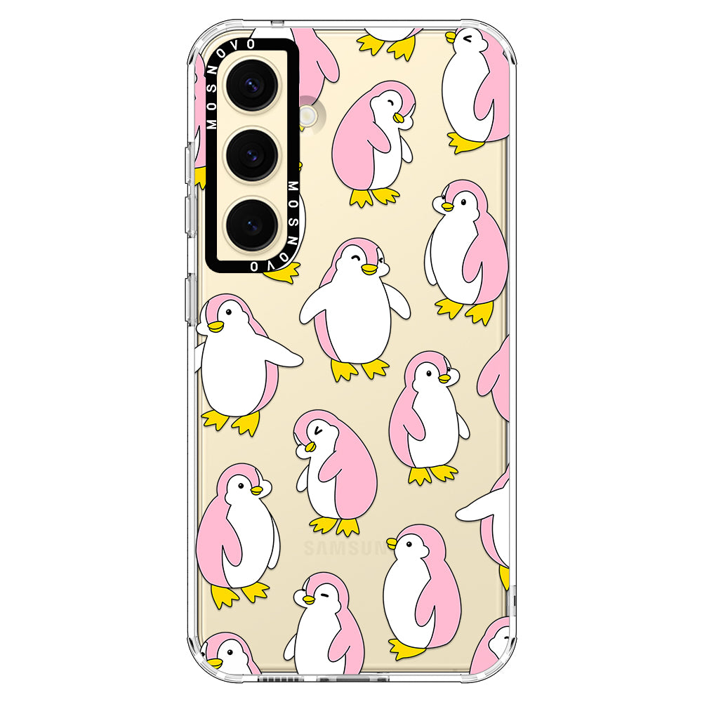 Pink Penguins Phone Case - Samsung Galaxy S24 Plus Case