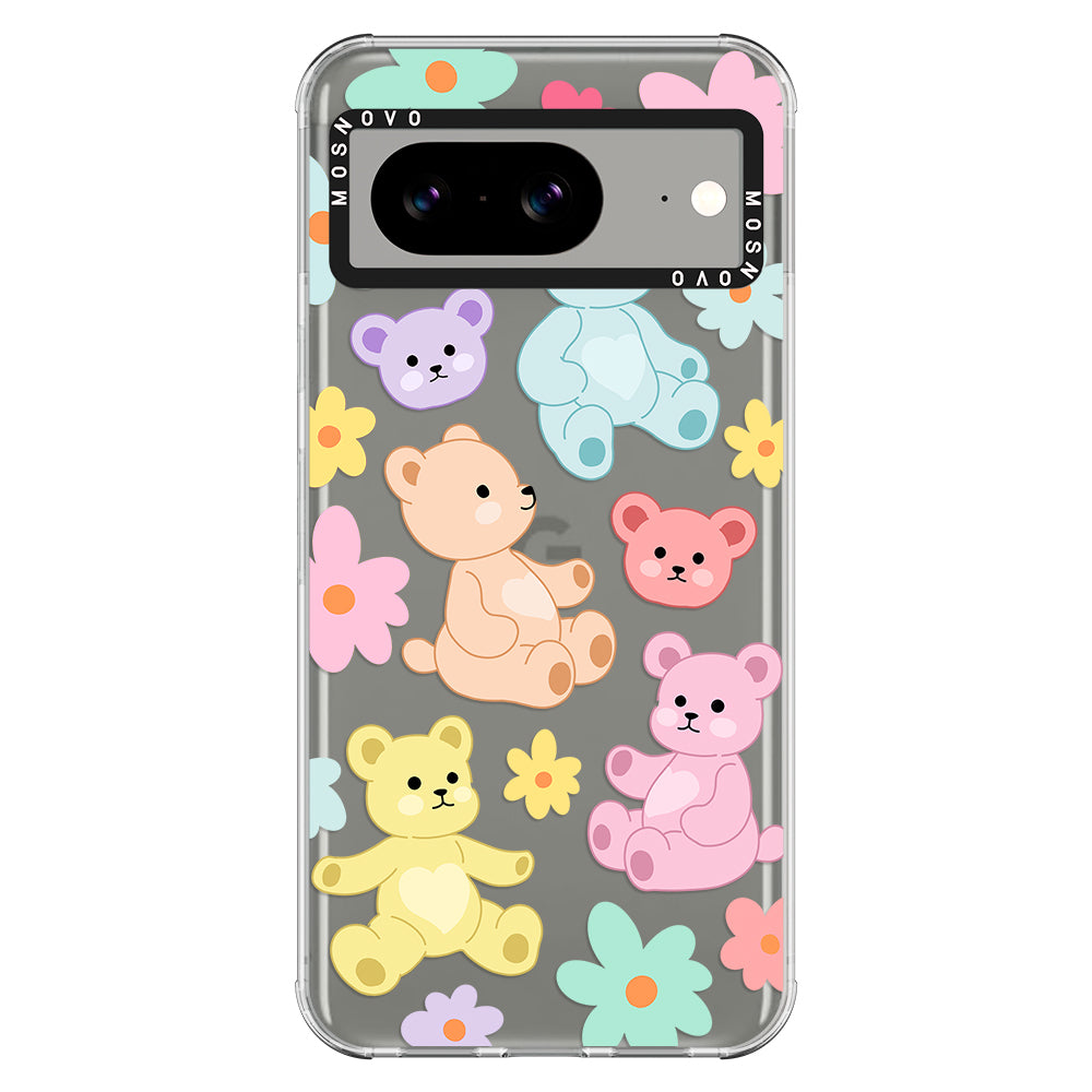 Cute Teddy Bear Phone Case - Google Pixel 8 Case - MOSNOVO