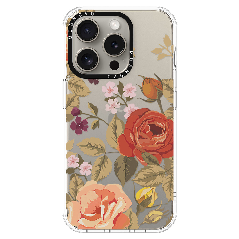 Vintage Roses Phone Case - iPhone 15 Pro Case - MOSNOVO