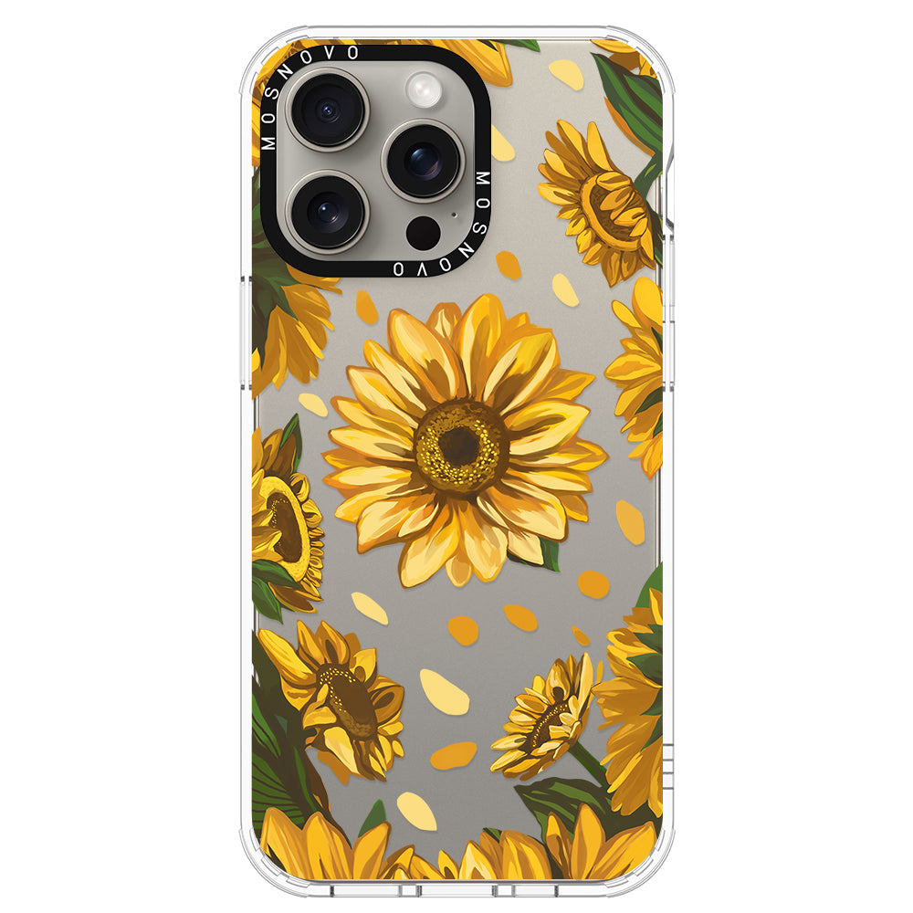 Sunflower Garden Phone Case - iPhone 15 Pro Max Case - MOSNOVO