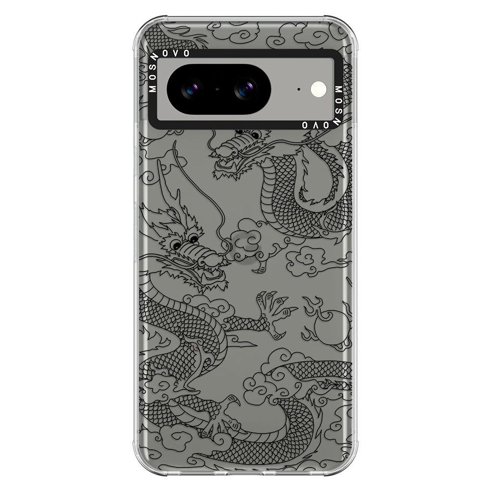 Black Dragon Phone Case - Google Pixel 8 Case - MOSNOVO