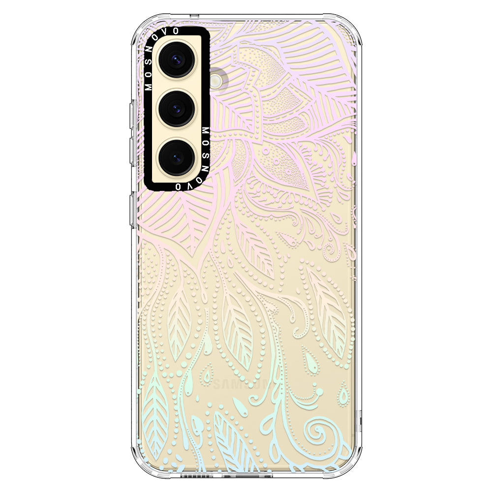 Pastel Rainbow Mandala Phone Case - Samsung Galaxy S24 Plus Case - MOSNOVO