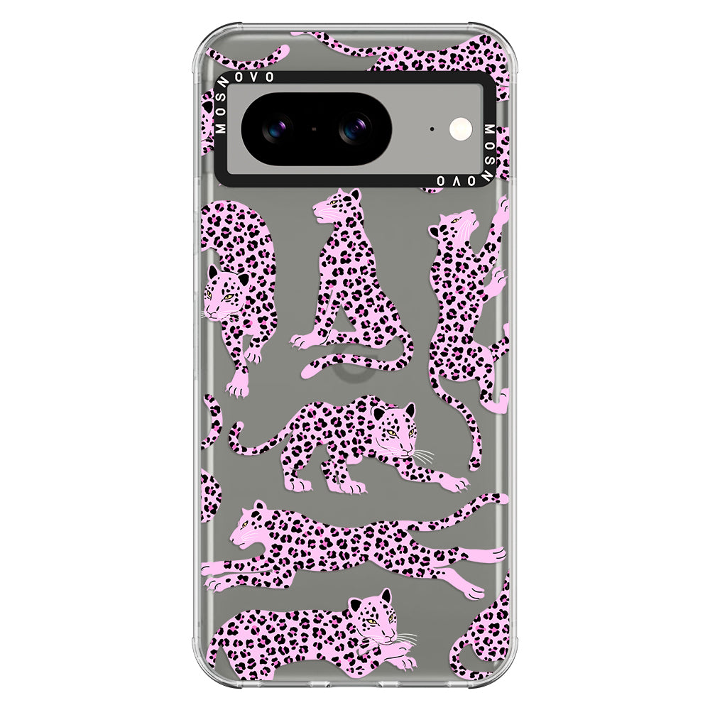 Pink Leopard Phone Case - Google Pixel 8 Case - MOSNOVO