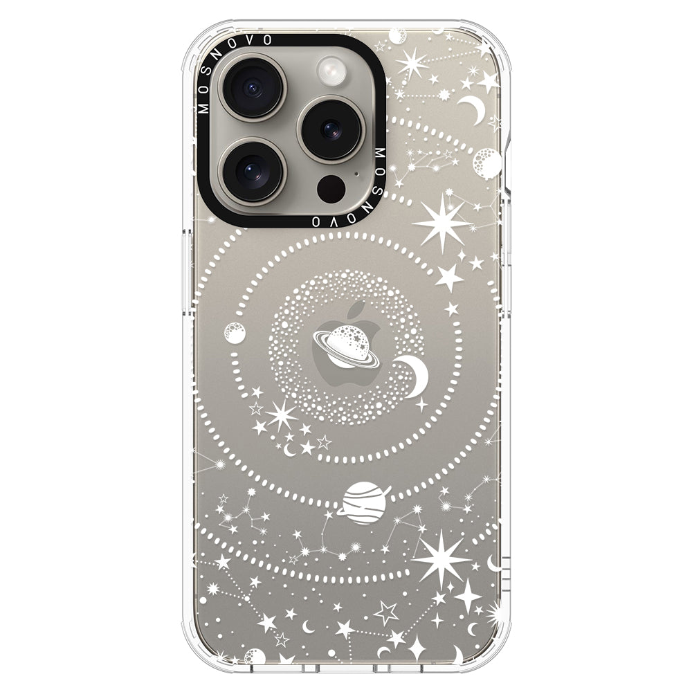 White Galaxy Phone Case - iPhone 15 Pro Case - MOSNOVO