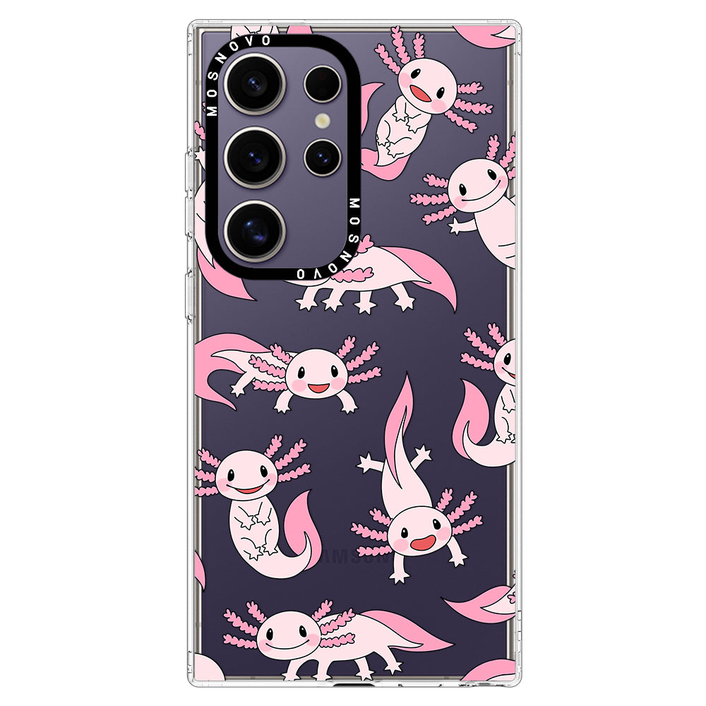 Pink Axolotl Phone Case - Samsung Galaxy S24 Ultra Case