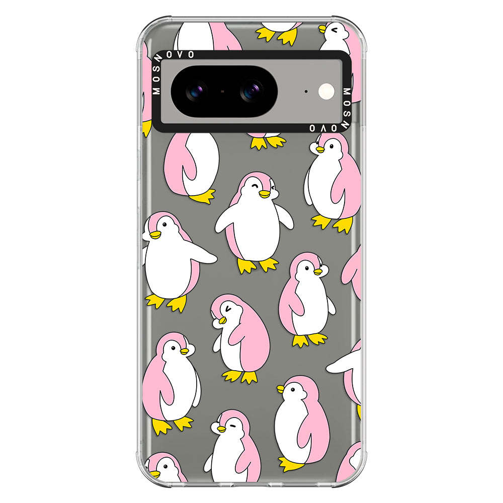 Pink Penguins Phone Case - Google Pixel 8 Case - MOSNOVO