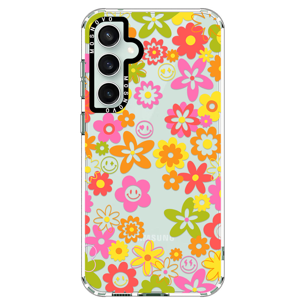 70's Groovy Floral Phone Case - Samsung Galaxy S23 FE Case