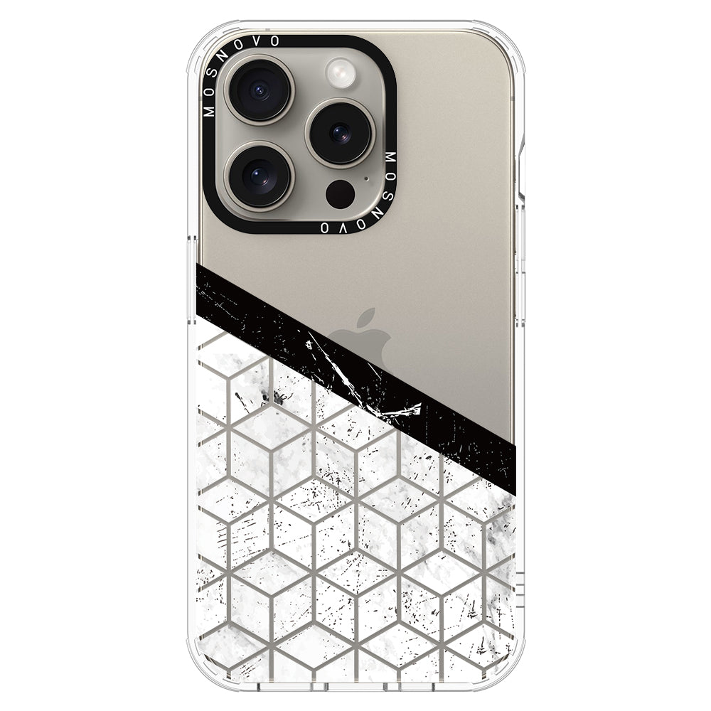 Marble Block Art Phone Case - iPhone 15 Pro Case - MOSNOVO