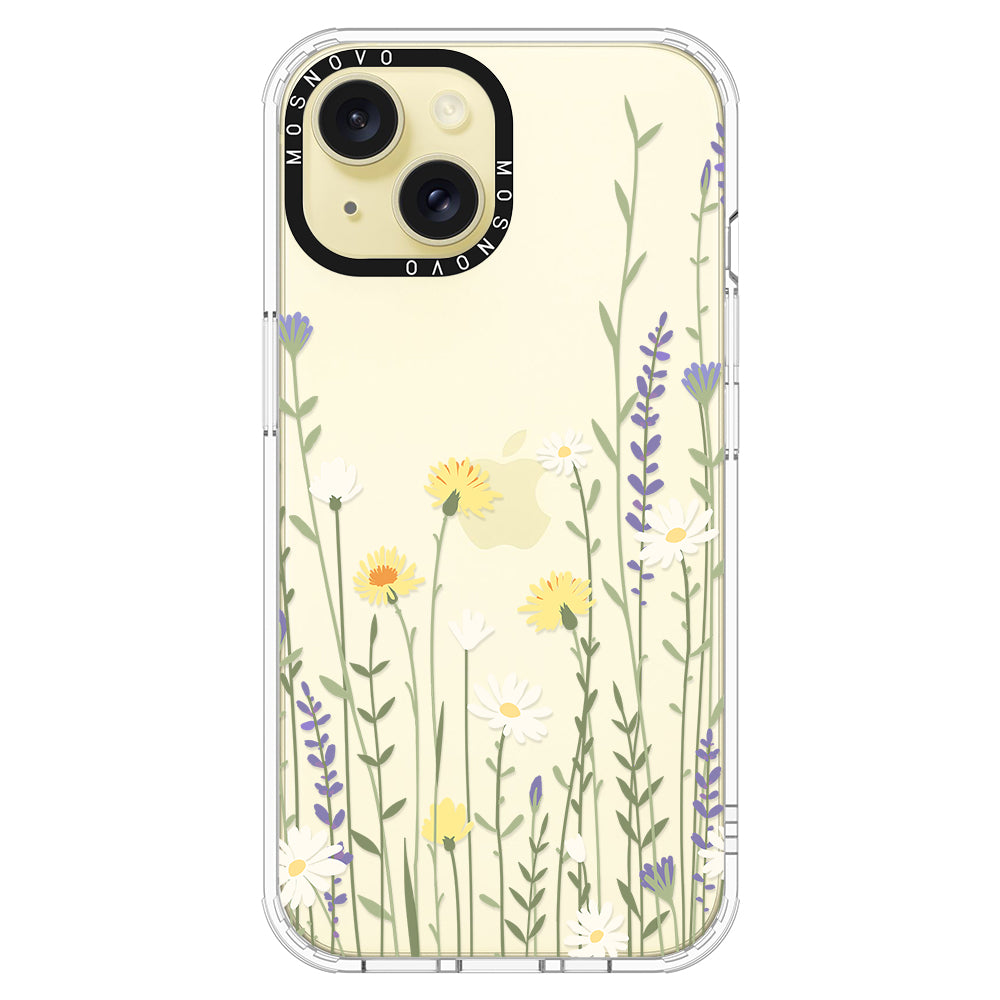 Wild Meadow Floral Phone Case - iPhone 15 Case - MOSNOVO