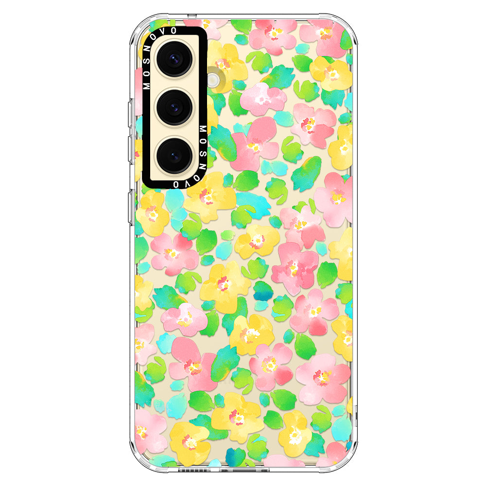 Watercolor Flower Phone Case - Samsung Galaxy S24 Case - MOSNOVO