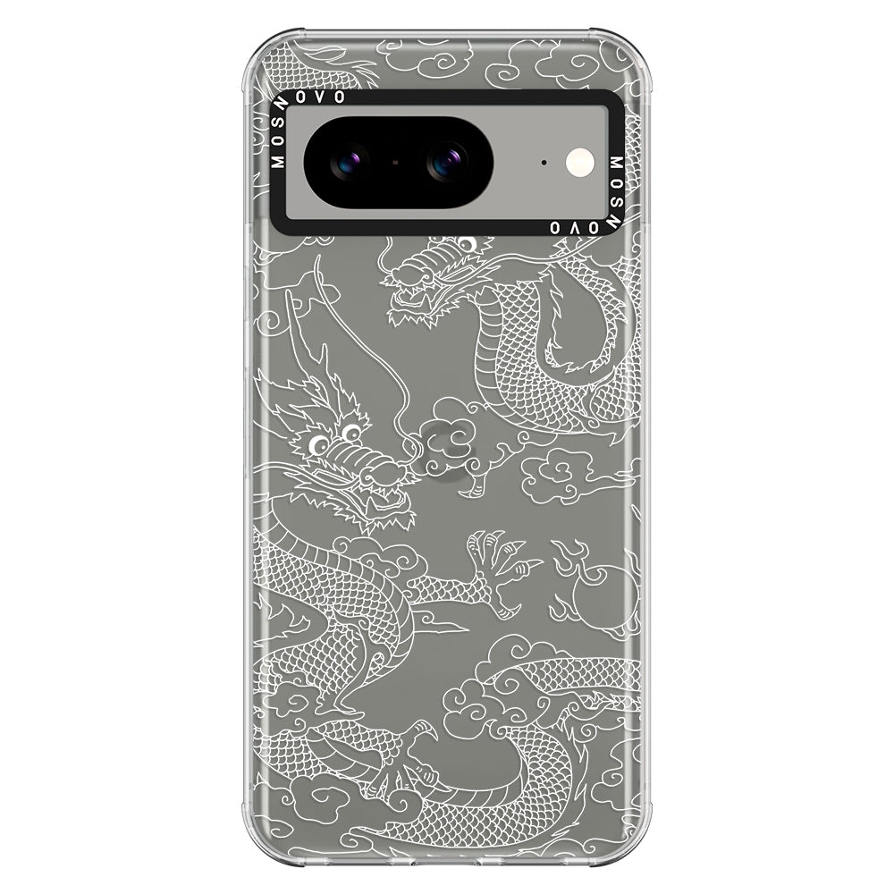 White Dragon Phone Case - Google Pixel 8 Case - MOSNOVO