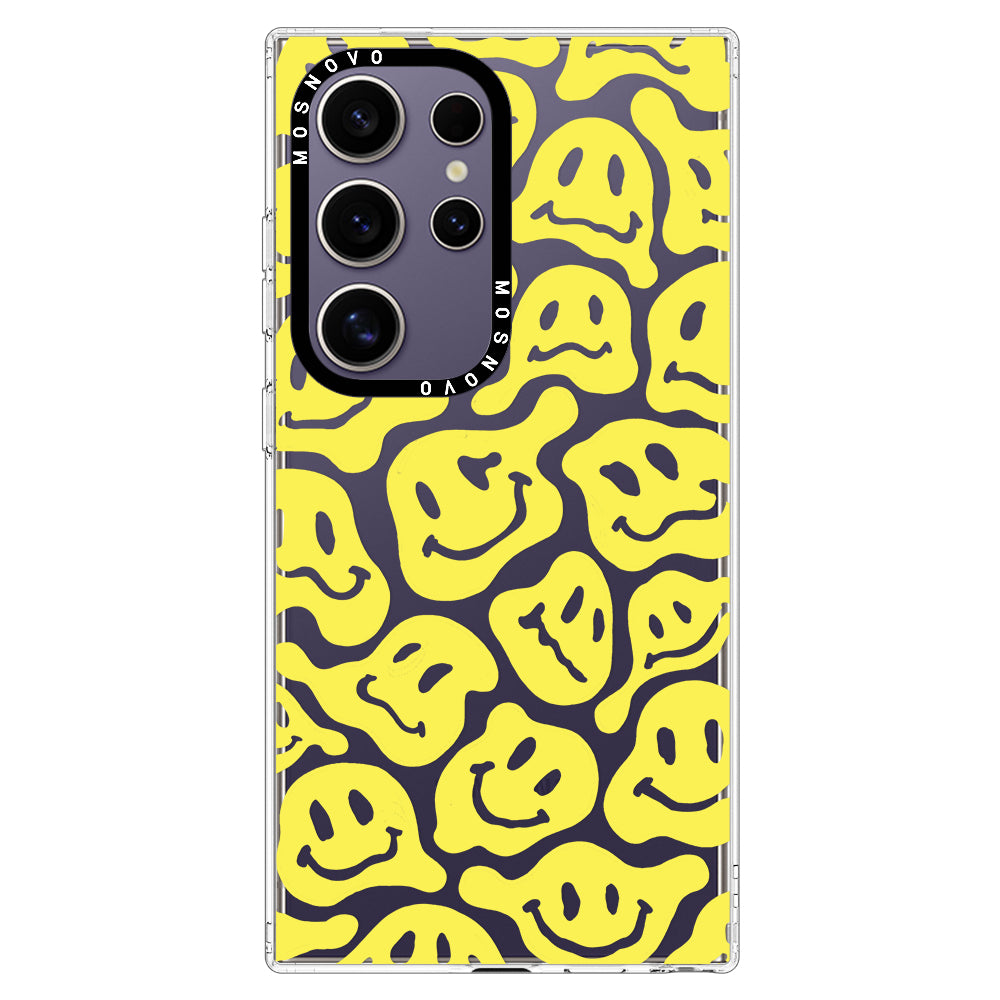 Melted Yellow Smiles Face Phone Case - Samsung Galaxy S24 Ultra Case - MOSNOVO