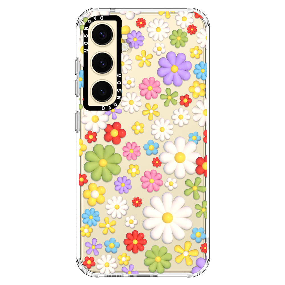 3D Flowers Phone Case - Samsung Galaxy S24 Case