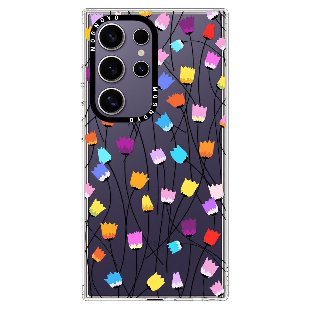 Rainbow Tulips Phone Case - Samsung Galaxy S24 Ultra Case - MOSNOVO