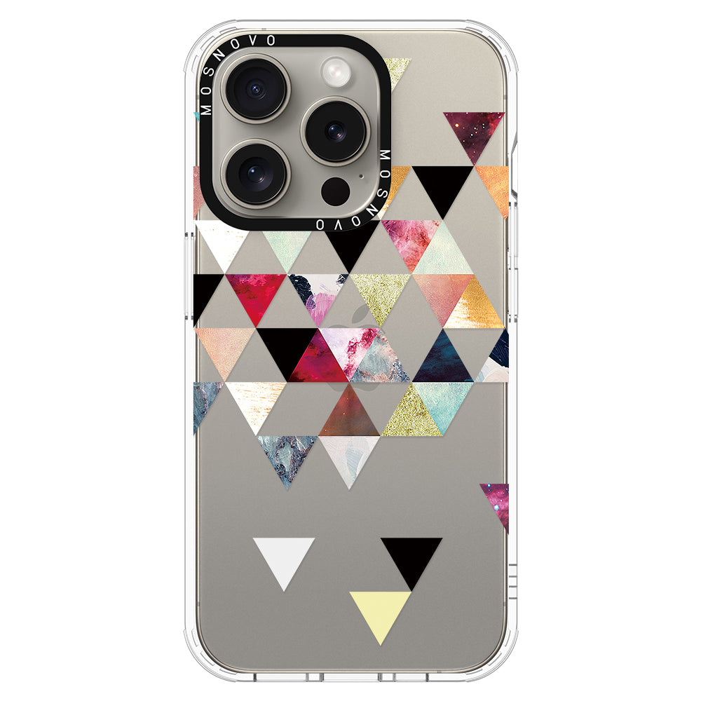 Triangles Stone Marble Phone Case - iPhone 15 Pro Case - MOSNOVO