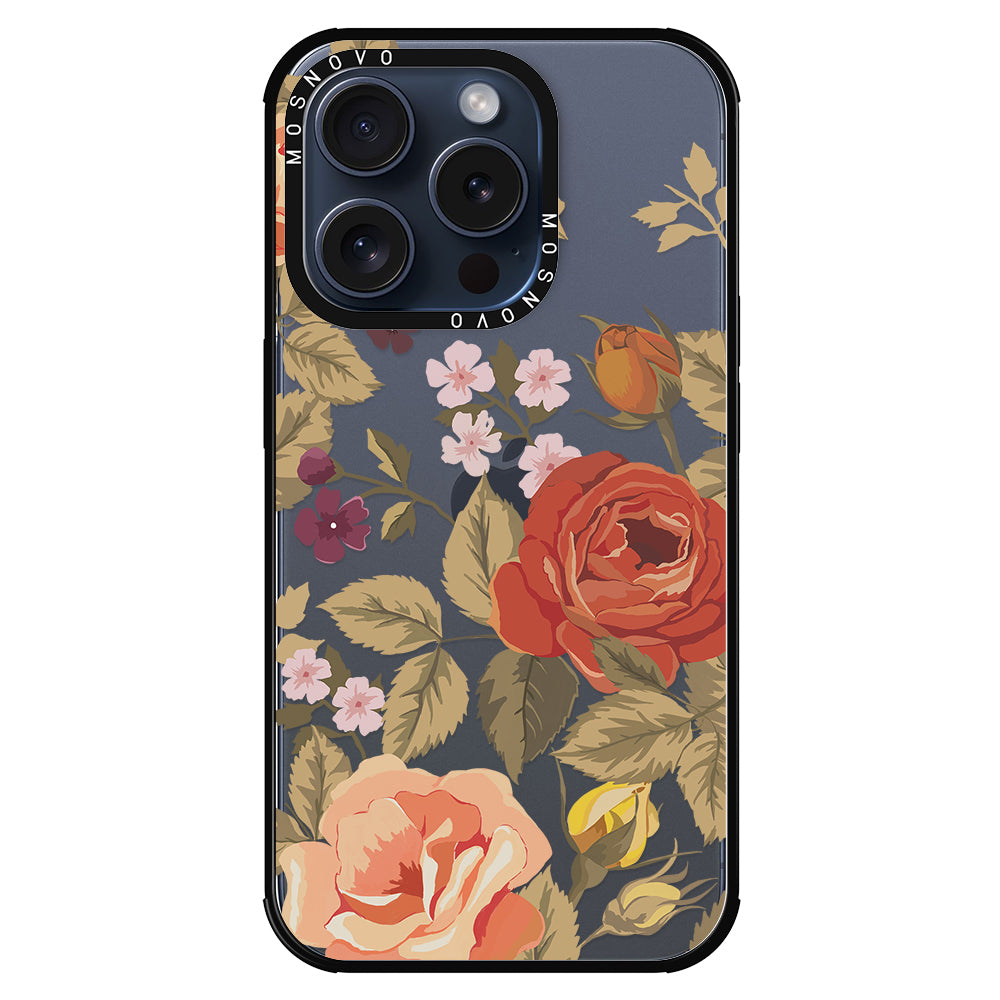 Vintage Roses Phone Case - iPhone 15 Pro Case - MOSNOVO