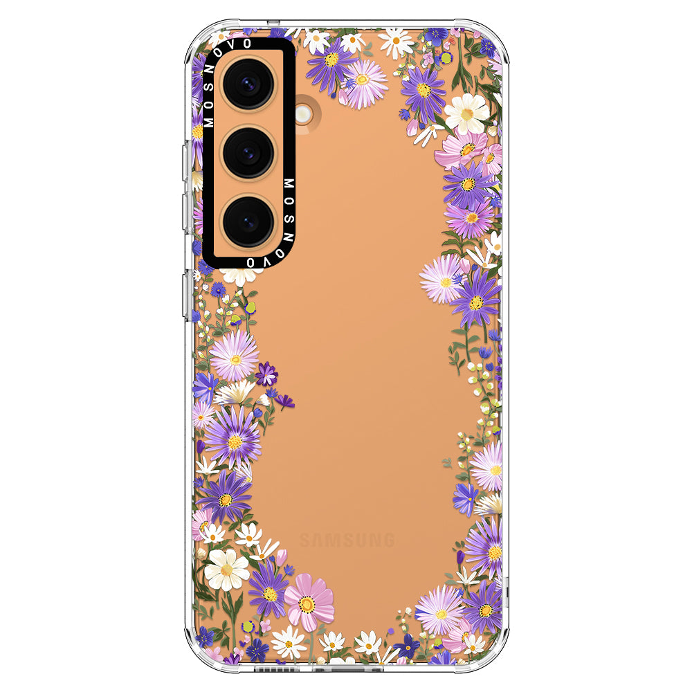 Purple Daisy Garden Phone Case - Samsung Galaxy S24 Plus Case - MOSNOVO