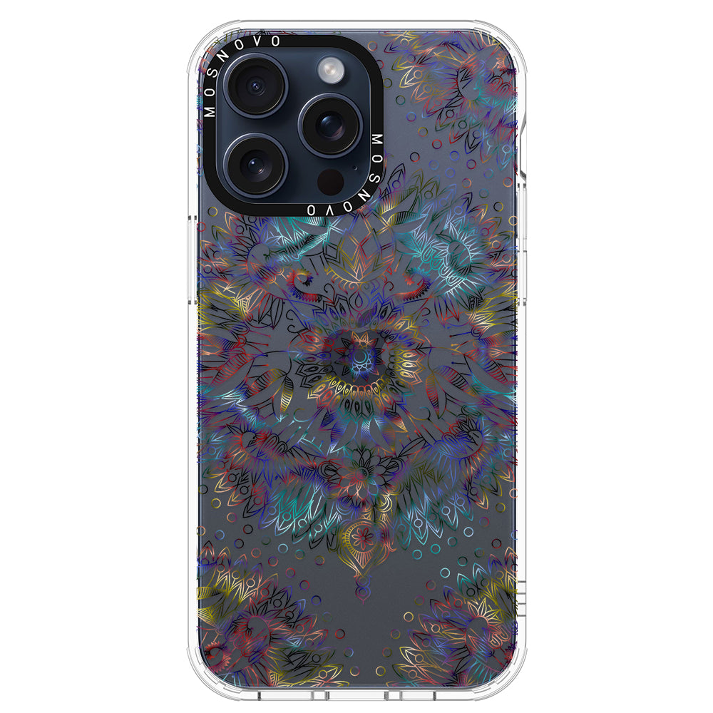 Rainbow Mandala Phone Case - iPhone 15 Pro Max Case - MOSNOVO