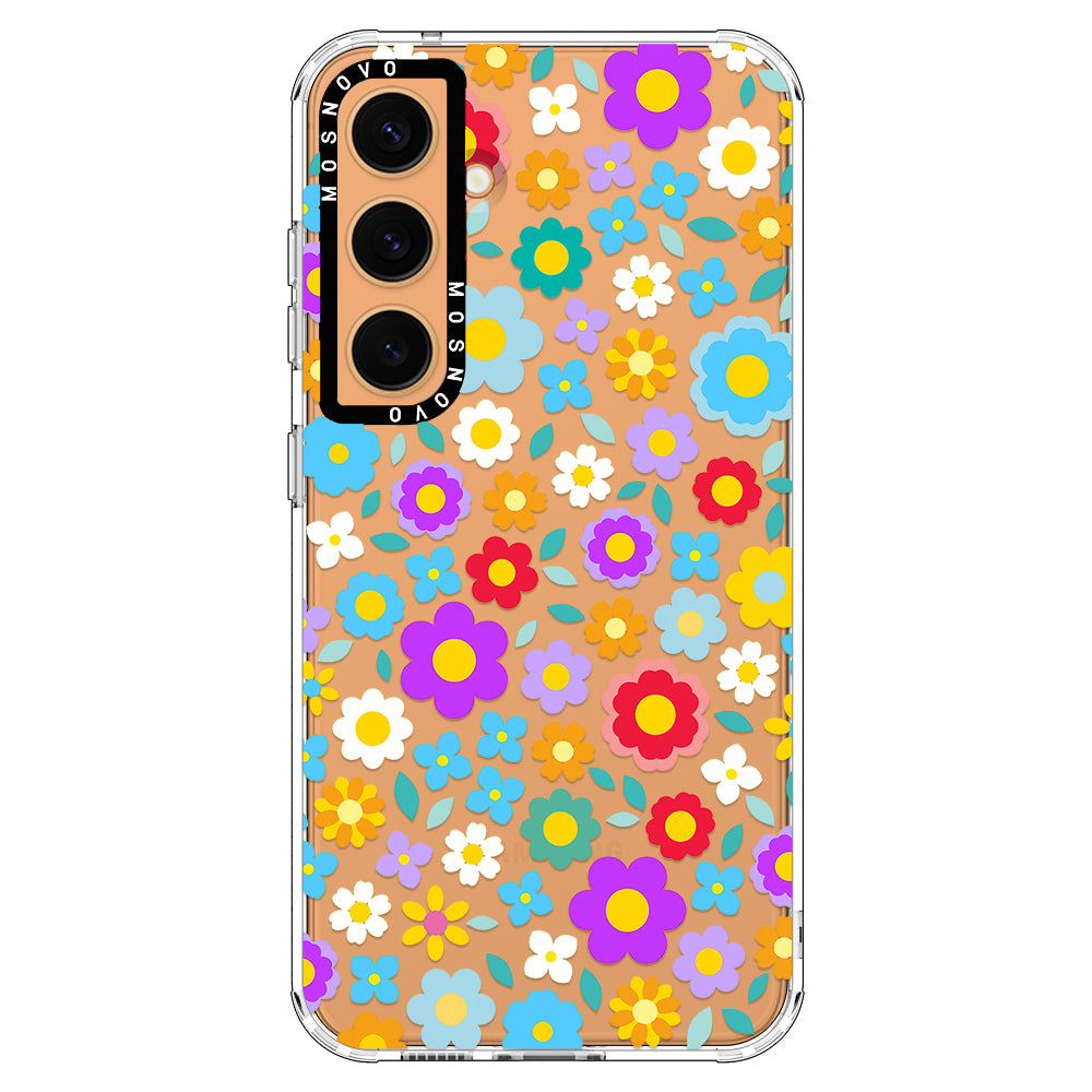 Groovy Floral Phone Case - Samsung Galaxy S24 Plus Case - MOSNOVO