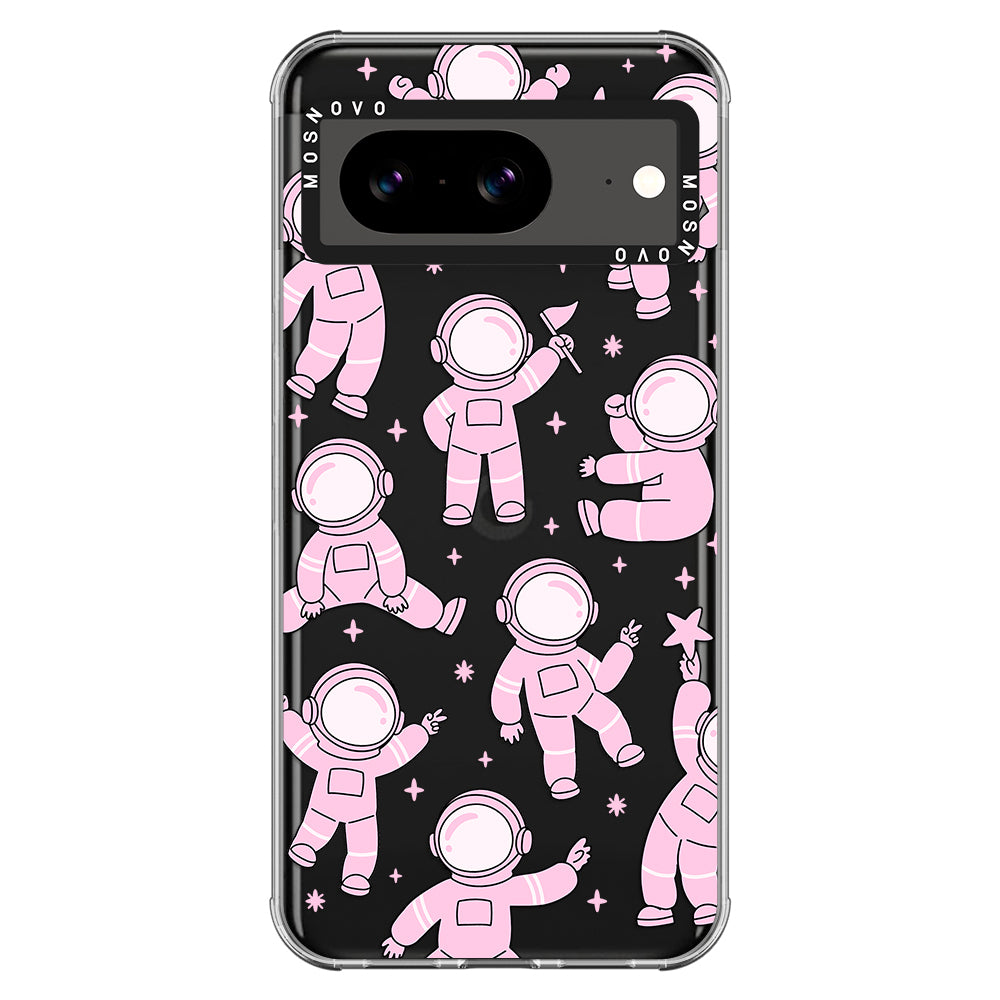 Pink Astronaut Phone Case - Google Pixel 8 Case - MOSNOVO