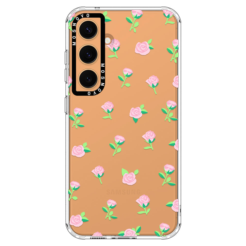 Little Pink Rose Phone Case - Samsung Galaxy S24 Plus Case - MOSNOVO