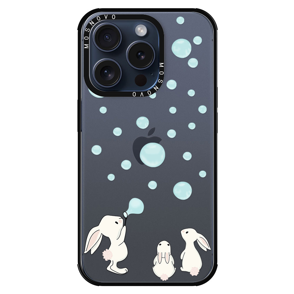 Bunny Blow Bubble Phone Case - iPhone 15 Pro Case - MOSNOVO