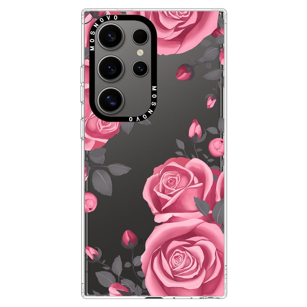 Viva Magenta Flower Phone Case - Samsung Galaxy S24 Ultra Case - MOSNOVO