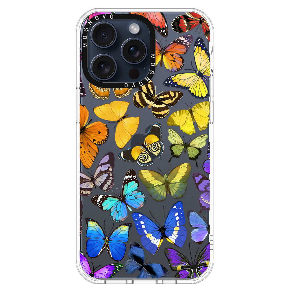 Rainbow Butterfly Phone Case - iPhone 15 Pro Max Case - MOSNOVO