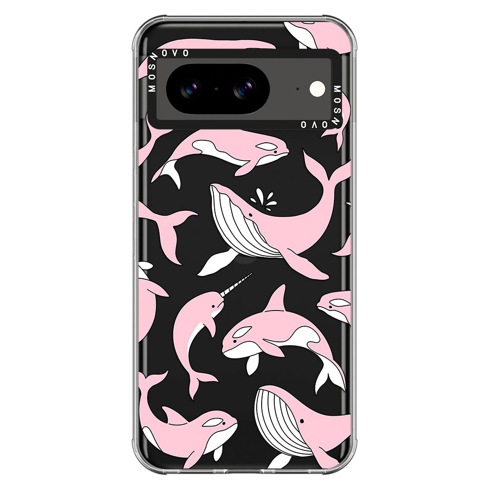 Pink Whales Phone Case - Google Pixel 8 Case - MOSNOVO