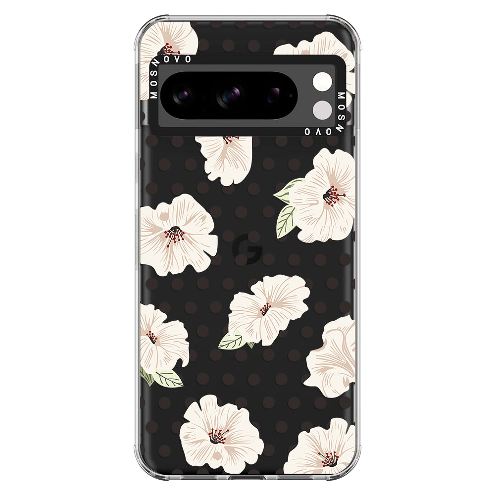 Vintage Hibiscus Flower Phone Case - Google Pixel 8 Pro Case - MOSNOVO