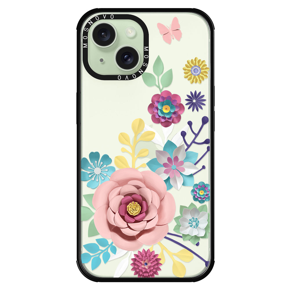 3D Floral Phone Case - iPhone 15 Case - MOSNOVO