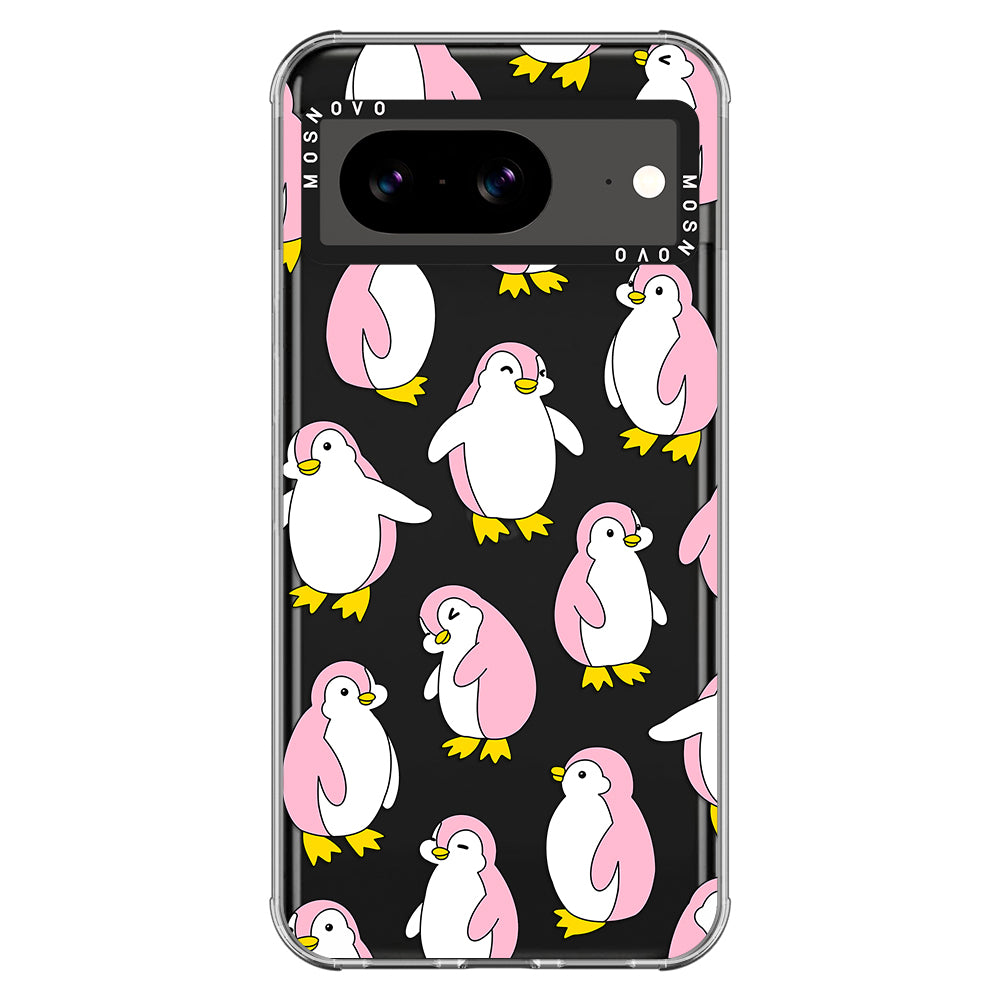 Pink Penguins Phone Case - Google Pixel 8 Case - MOSNOVO