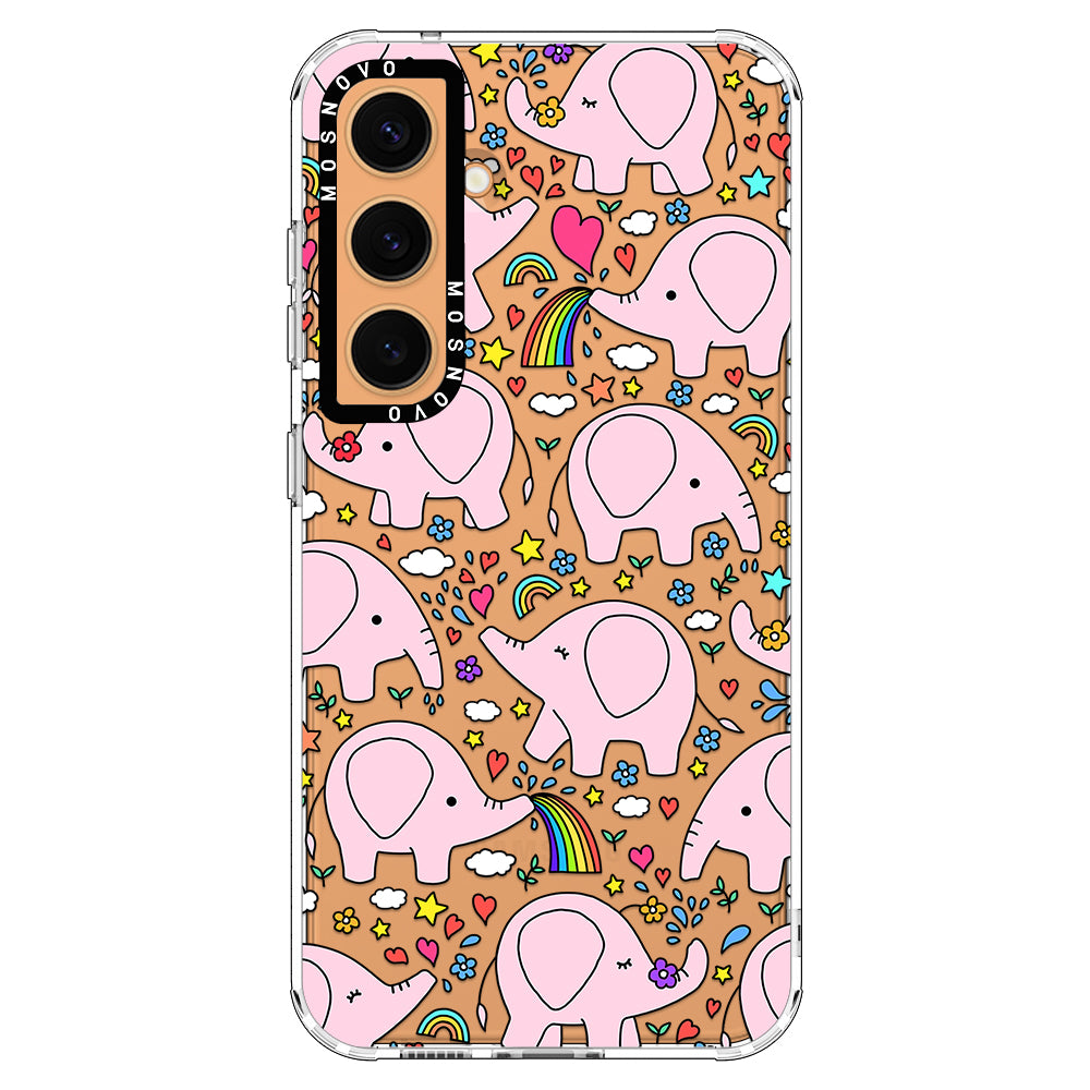 Cute Pink Elephant Phone Case - Samsung Galaxy S24 Plus Case - MOSNOVO