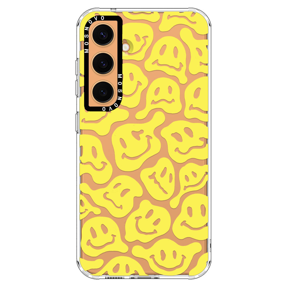 Melted Yellow Smiles Face Phone Case - Samsung Galaxy S24 Plus Case - MOSNOVO